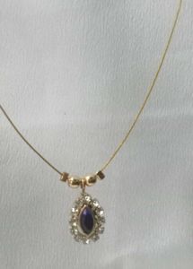 Blue Elegant Gold Tone Necklace