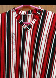 Woollen Red Kurta Set