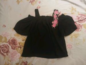 Black Off Shoulder Top