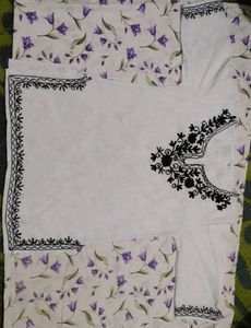 White Embroidered Kurti
