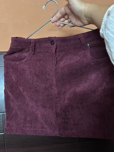 Sexy Maroon Mini Skirt