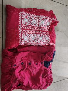 Pink Embroidered Kurta Set