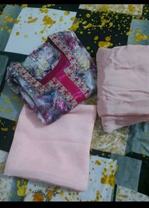 beautiful pink colour woman kurta sets