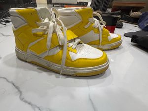 Yellow High-Top Sneakers