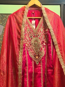 KTT heavy mirror &amp; zari work Tissue Kurta Set