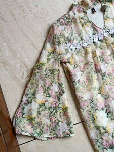 Floral Print Sheer Top