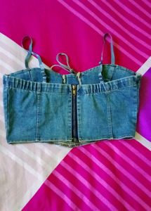 Denim Corset Top