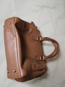 Brown Structured Satchel