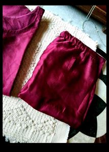 Elegant Maroon Kurta Set