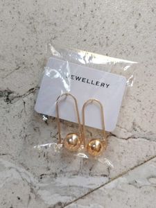 Gold Ball Drop Earrings