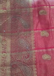 Elegant Pink &amp; Red Saree