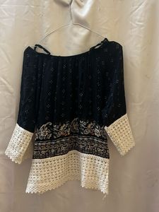 Off Shoulder Black Crochet Top