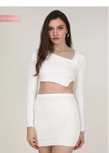 bodycon White Co-ord Set