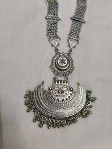 Oxidised Long Jewellery Set With Earrings ❤️
