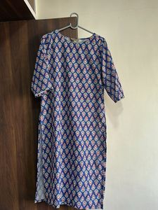 Printed Blue Kurta