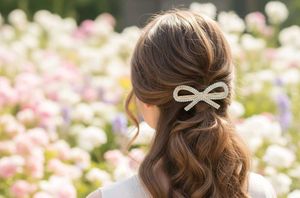 Bow Rhinestone Hair Clip