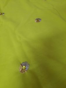 Lime Green Embroidered Saree