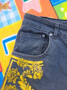 Stylish floral print design Denim Jeans