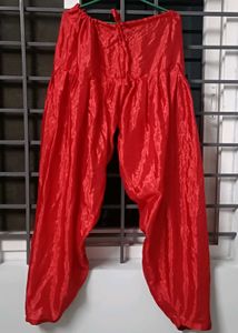 elegant red and creame kurta set