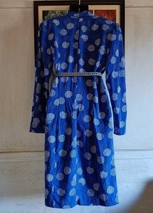 Vintage Blue Polka Dot Coat