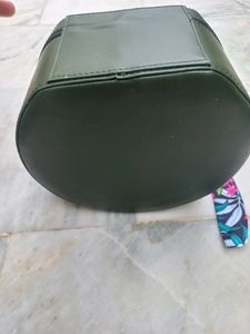 Olive Green Round Handbag