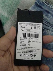 Denim Capri Mid Waist