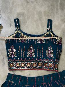 Teal Embellished Lehenga Choli Set