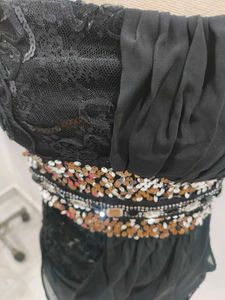 Elegant Black Dress with Sequin Detail