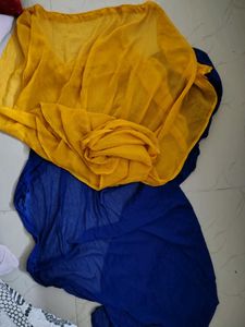 navy Blue &amp; Yellow Dupatta Combo