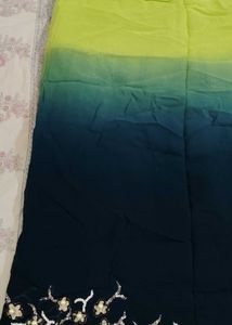 Ombre Embroidered Sari
