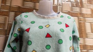 Cute Patterned Long Sleeve Sweater