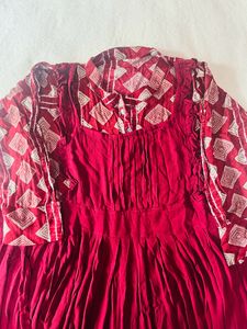 A Maroon Color Dress