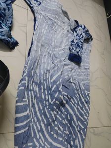 Blue Printed Kurta Set