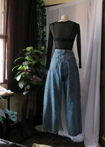 Cargo Denim Rhinestones Pants