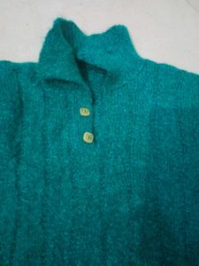 Cozy Green Knit Sweater
