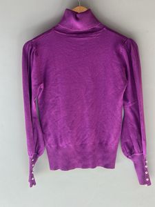 Purple Turtleneck Sweater