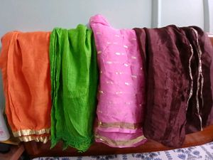 Colorful Dupatta Set of 4