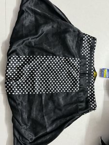 Pintrest korean Black Polka Dot Skirt