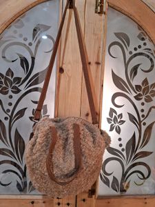 Duffy Cute Bear Face Plush Tote Bag