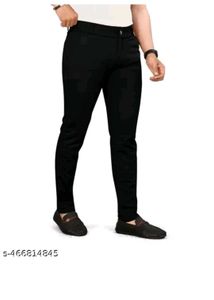 Stylish Men's Black Casual Trousers