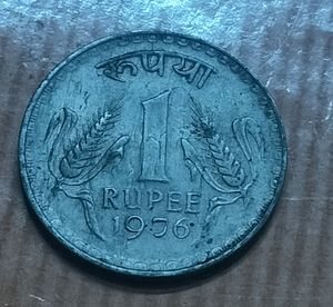 One Rs Big Coin .Year 1976