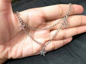 FREE SHIPPING..Star Layered Necklace and Bracelet.