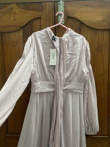 brand new lavender gorgeous neck tie dress