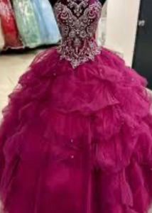 Stunning Pink Embellished Prom Dress