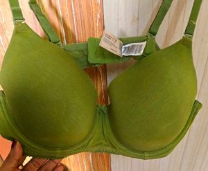 Clovia Padded Wired Green Bra