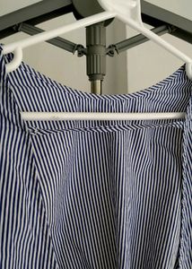 Striped Tie-Back Blouse