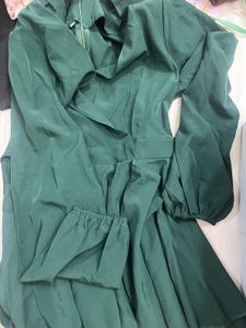 Emerald Green Mini Dress