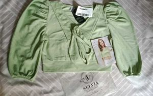 Cute Green Crop Top