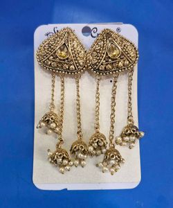 Golden Jhumka Earrings