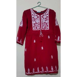 Red Georgette Tunic ❤️